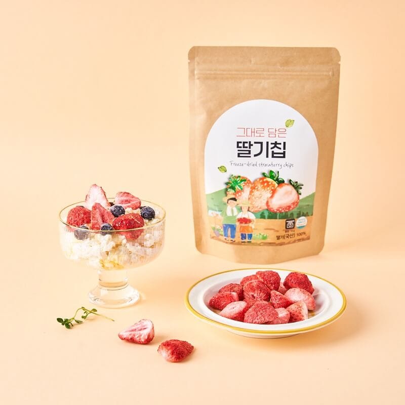 스낵처럼 즐기는 국내산 딸기 동결건조칩